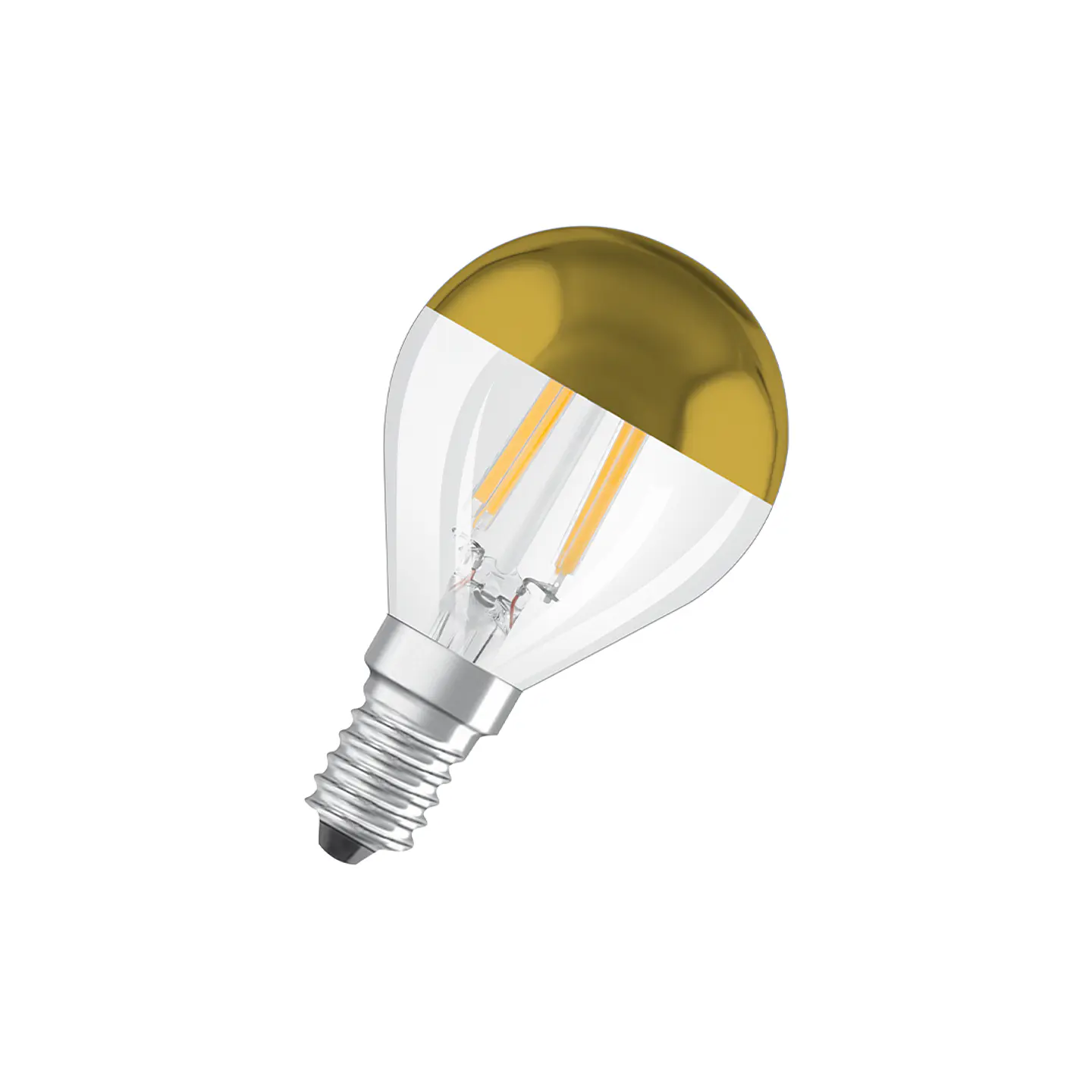 LED Star Classic P 34 Filament Mirror Gold 4W 827 CL E14 Ledvance 2