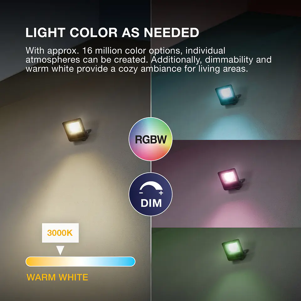 Projetor LED SMART+ MATTER RGBW IP65 Ledvance 7
