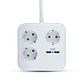 Regleta cuadrada de 3 tomas con 2 puertos USB 3G1,5mm² x 1,4 m V-TAC - Miniatura 2