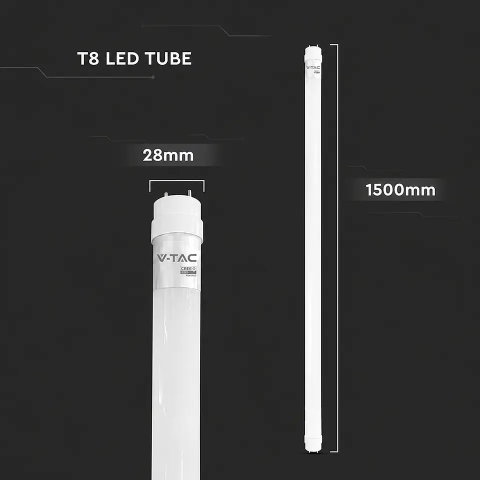 T8 Nanoplastic LED Tube 20W 6500K CREE Chip 1500mm V-TAC 4