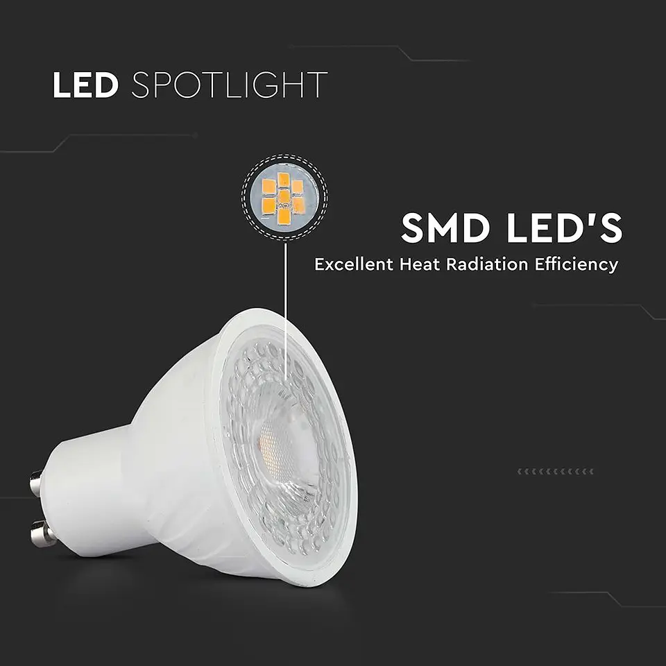 Lâmpada LED 6W 4000K 110° GU10 V-TAC 3