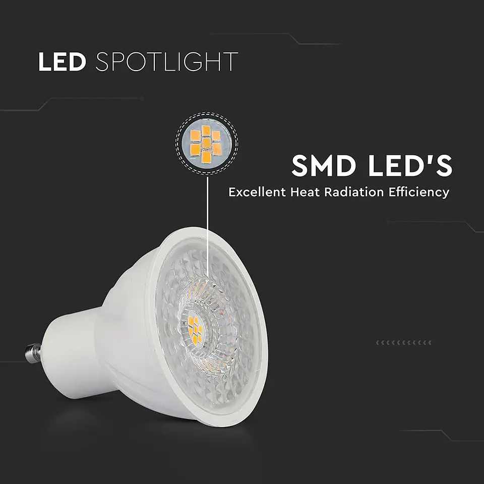 Lâmpada LED DIM 6W 4000K 110° GU10 V-TAC 4