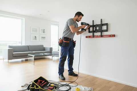 Instalación de soporte TV Muros o cielo