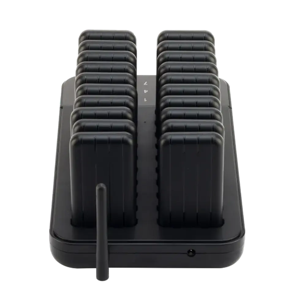 Sistema de Llamado Pager K30-B | 20 Pagers LED Batería 80h Silencio Rápido y Consulta 1