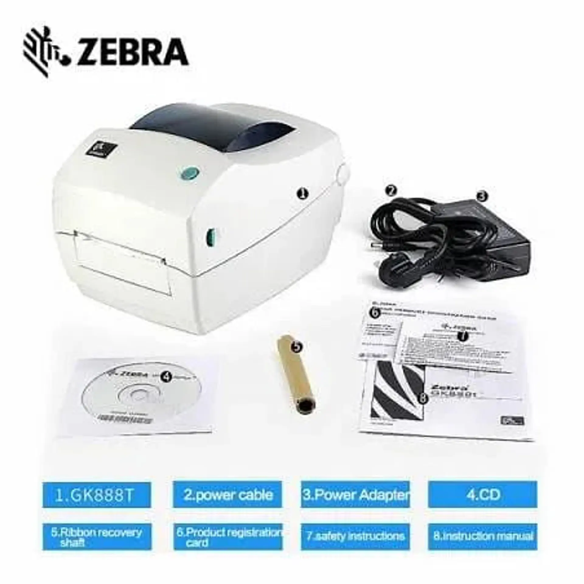Impresora Térmica Zebra GK888T | 104mm 203dpi USB Serial 3