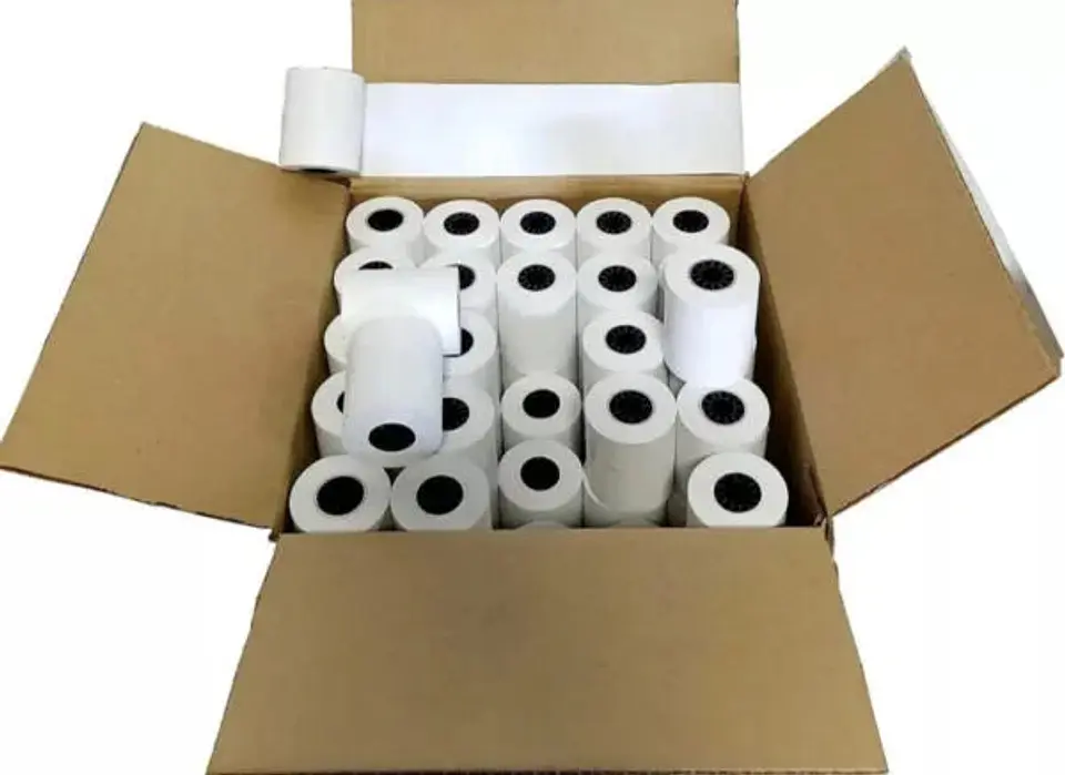 Papel Térmico 57×40 mm Libre de BPA | Caja de 50 Rollos – 48 g/m² para POS 2