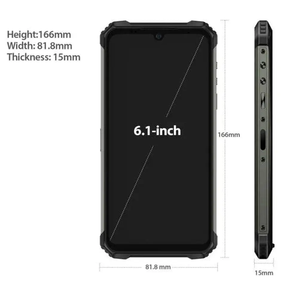 PDA rugged A8 Pro 8GB+128GB / 6.1 negro 5