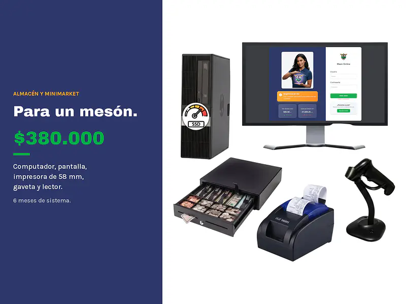 Kit punto de venta para almacén y minimarket a $380.000