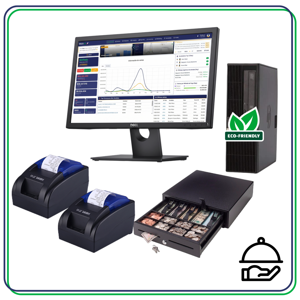 Kit punto de venta doble impresora | food truck
