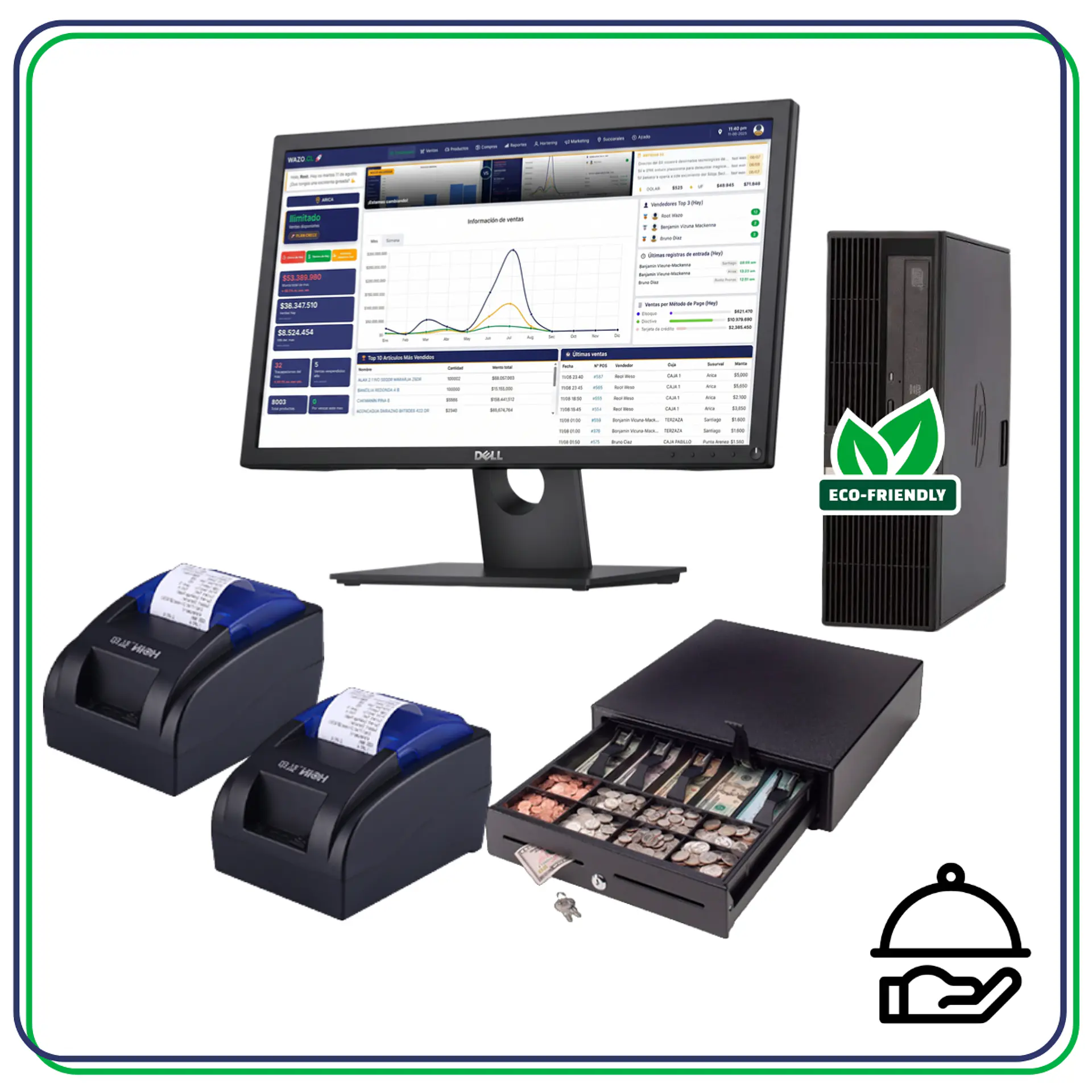 Kit punto de venta Wazo Resto POS 1 58 mm reacondicionado 1