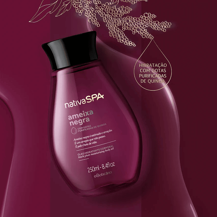 Óleo Hidratante Corporal - Ameixa Negra- Nativa Spa  - O BOTICÁRIO - 200ml 2
