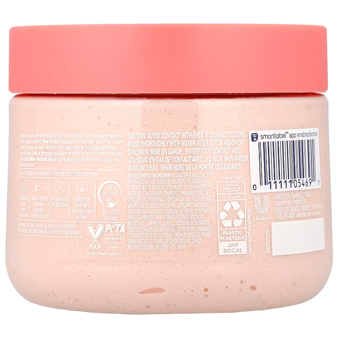 Esfoliante Corporal - Pêssego Branco e Arroz Triturado - DOVE - 425g 3