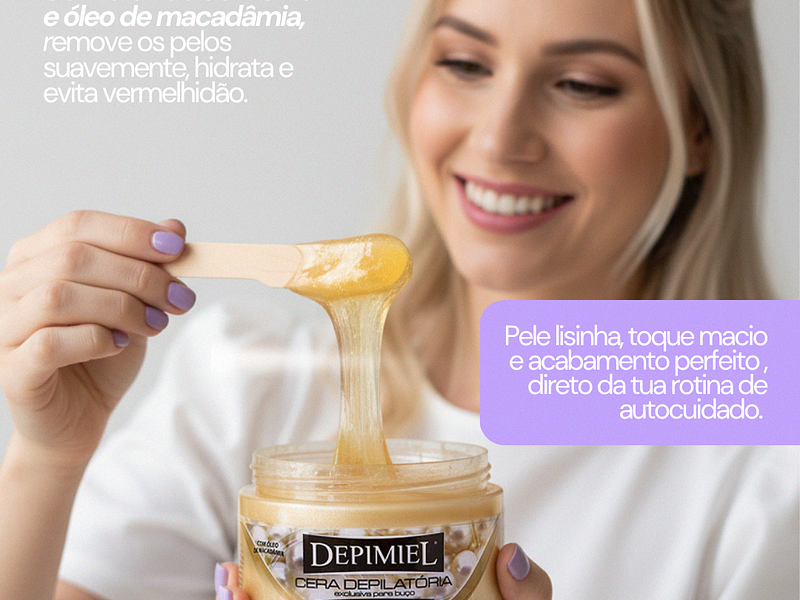 🤍 Adeus Irritação! Cera Depimiel Pérola: O Segredo da Depilação Profissional Suave para o Rosto! 
