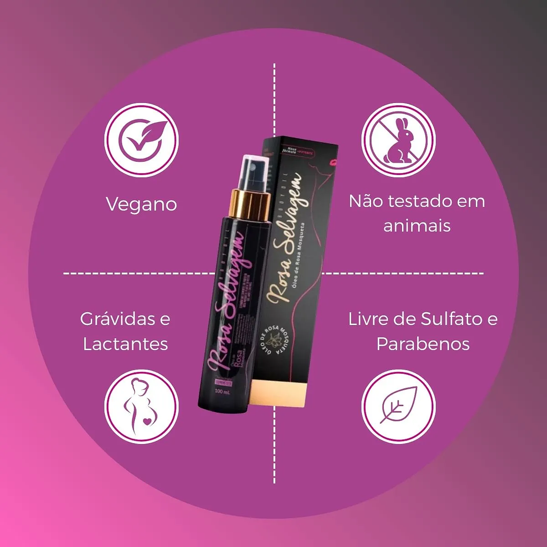 Óleo Corporal - Rosa Mosqueta - ROSA SELVAGEM 3