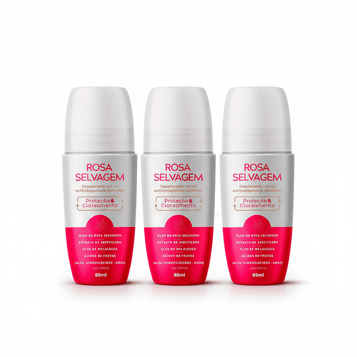 Conjunto Desodorizante Clareador - Proteção & Clareamento - ROSA SELVAGEM - 3 unid.  1