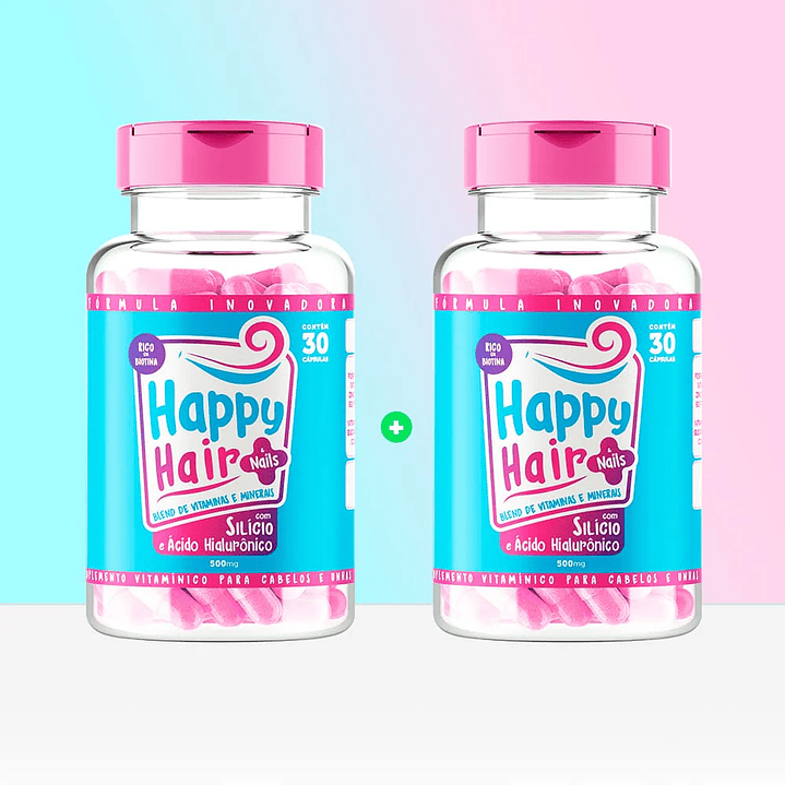 Kit Suplemento Vitamínico - Cabelos e Unhas - Happy Hair - 2 unid. 1