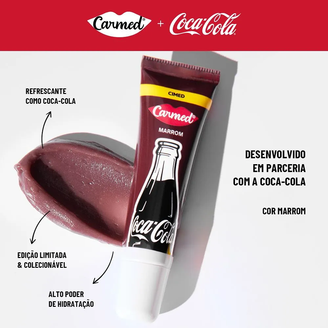 Hidratante Labial - Coca Cola - Marrom - CARMED 2