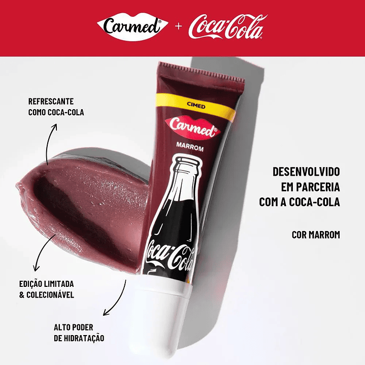 Hidratante Labial - Coca Cola - Marrom - CARMED 2