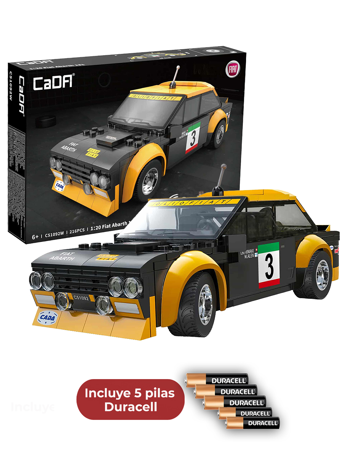 Fiat Abarth 131 Rally Car / Control Remoto / Escala 1-20 2