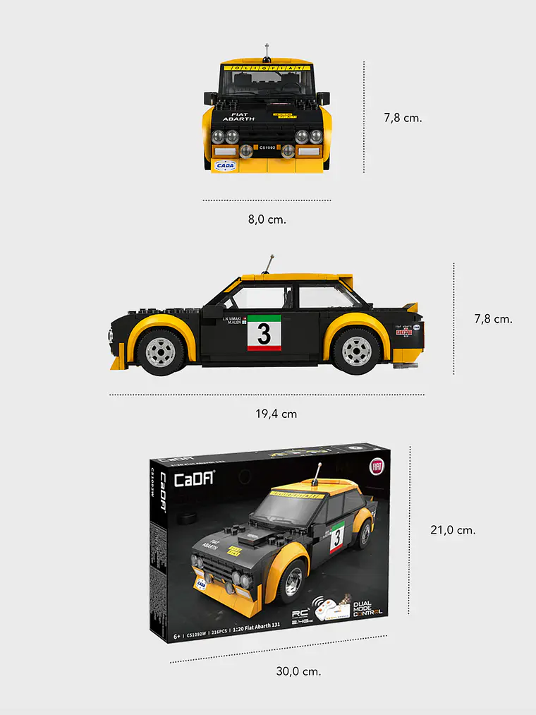 Fiat Abarth 131 Rally / Control Remoto / Escala 1:20 3