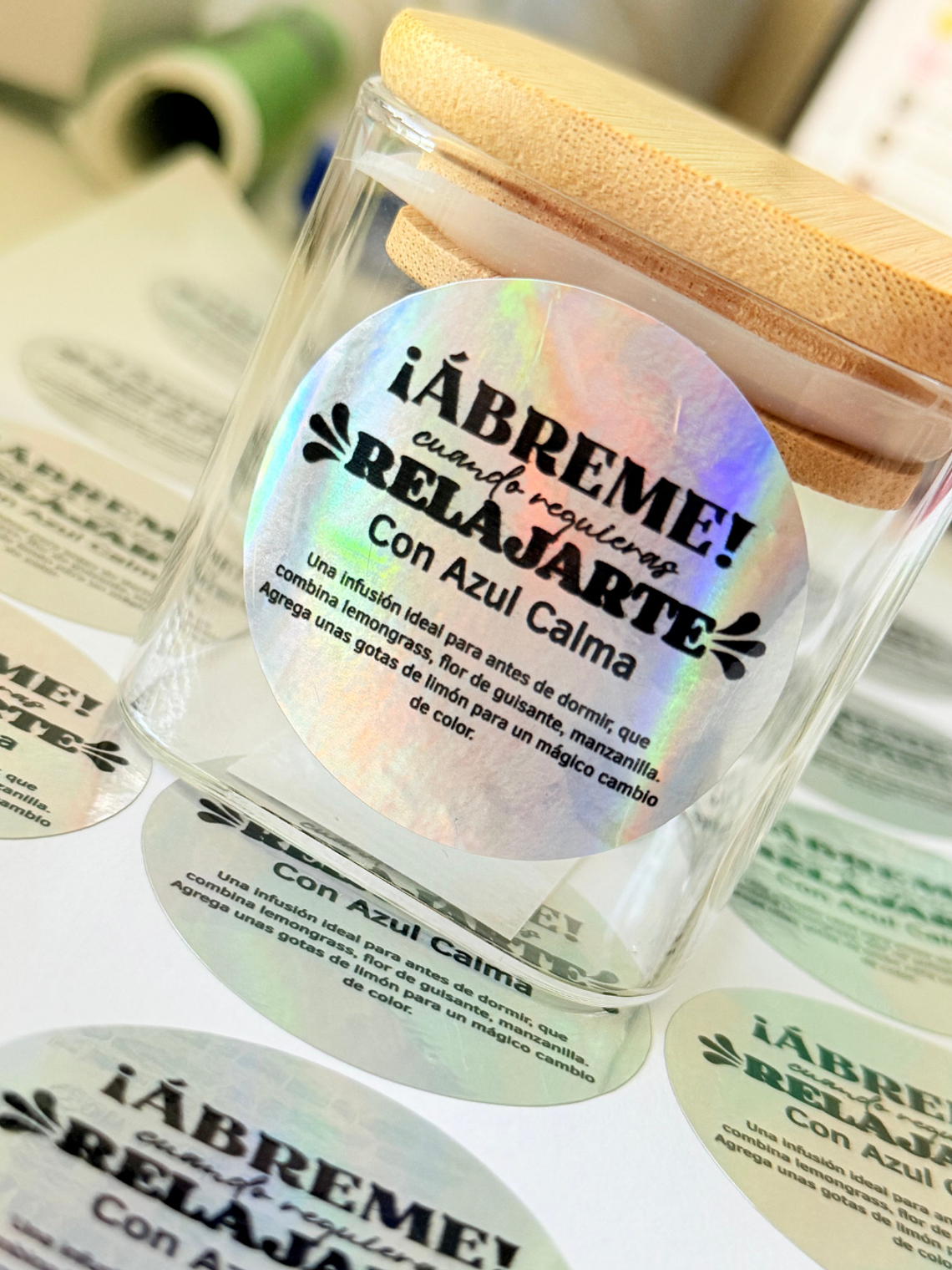 Adhesivos Vinilo Tornasol - 50 Unidades 2