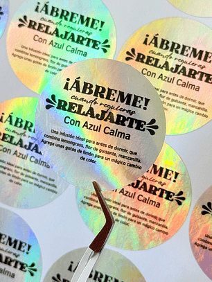 Adhesivos Vinilo Tornasol - 50 Unidades