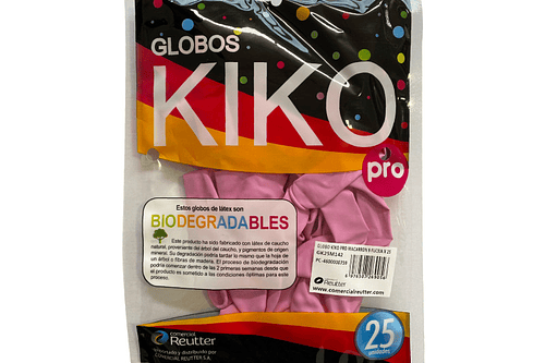 GLOBO KIKO PRO MACARRON 9 FUCSIA X 25