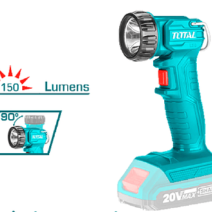 LINTERNA LÁMPARA DE TRABAJO INALÁMBRICA 1.5W 20V TOTAL