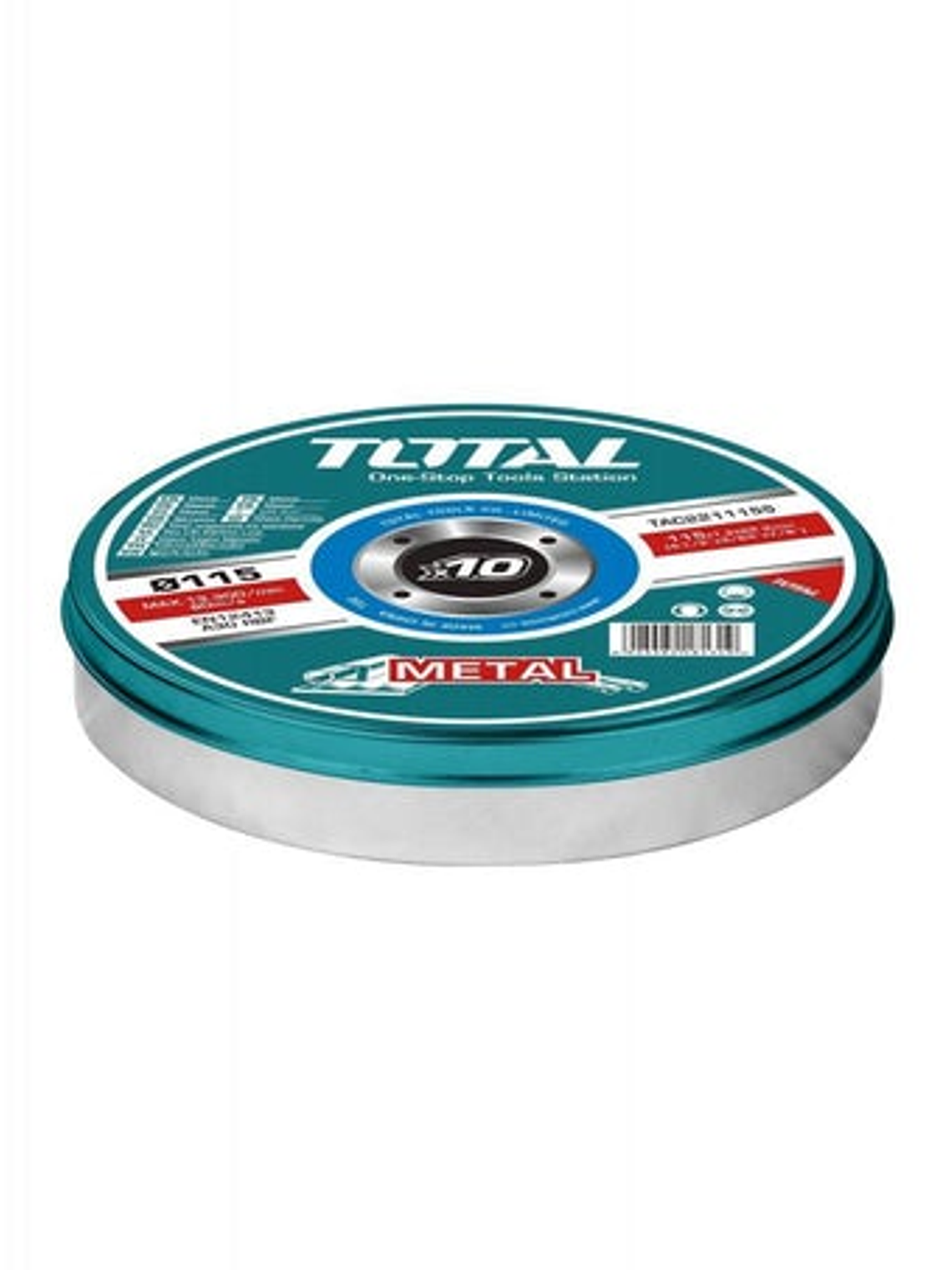 DISCO DE CORTE 4 1/2 (115X1.2X22.2MM) SET 10 PIEZAS TOTAL 2