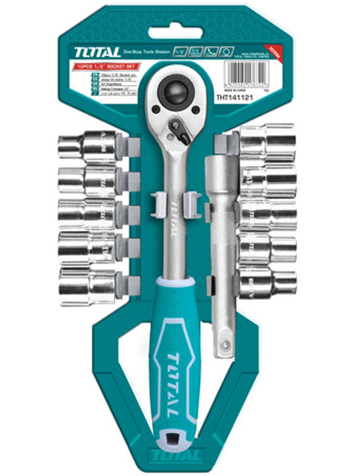 JUEGO DE DADOS 12PZAS (1/2'') TOTAL 1