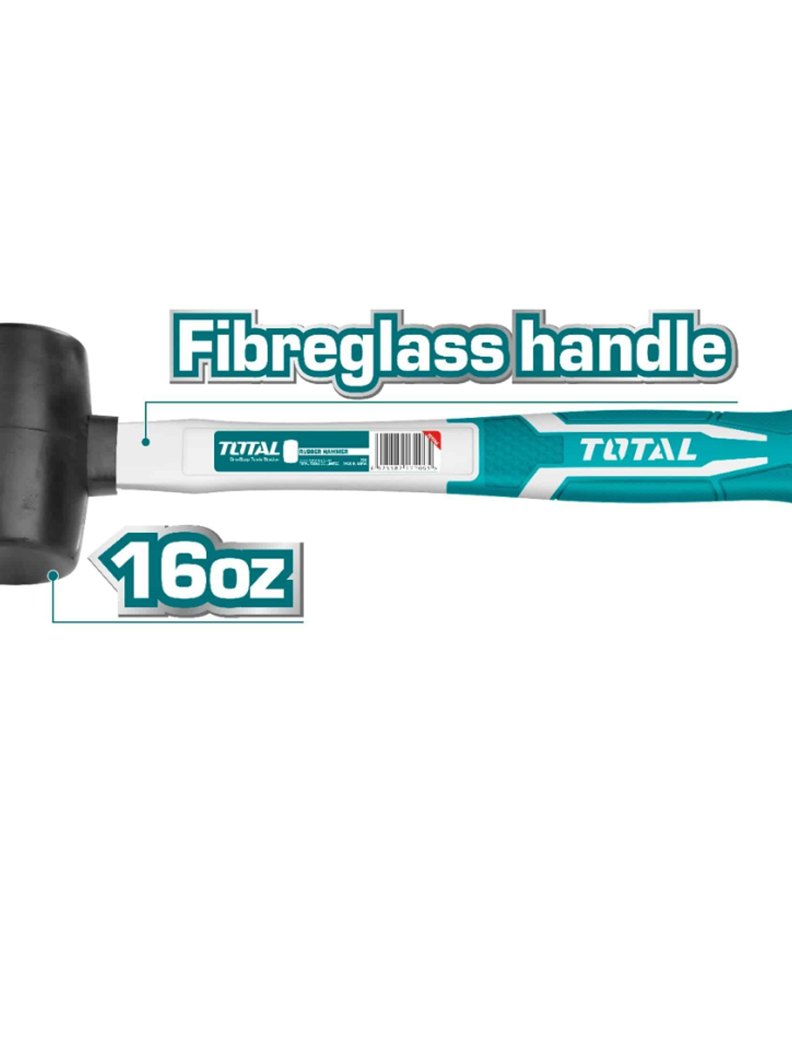 MACETA DE GOMA CON MANGO DE FIBRA 16OZ (450G) TOTAL 2