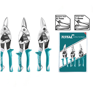 TIJERAS HOJALATERAS TIPO AVIADOR SET DE 3 UNIDADES TOTAL