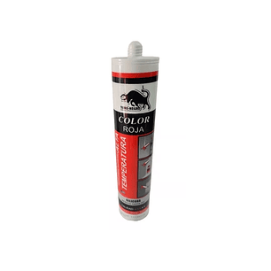 SILICONA ALTA TEMPERATURA COLOR ROJO 300ML TORO NEGRO