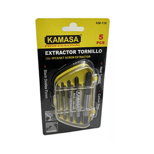 EXTRACTOR DE TORNILLOS SET 5 PIEZAS KAMASA
