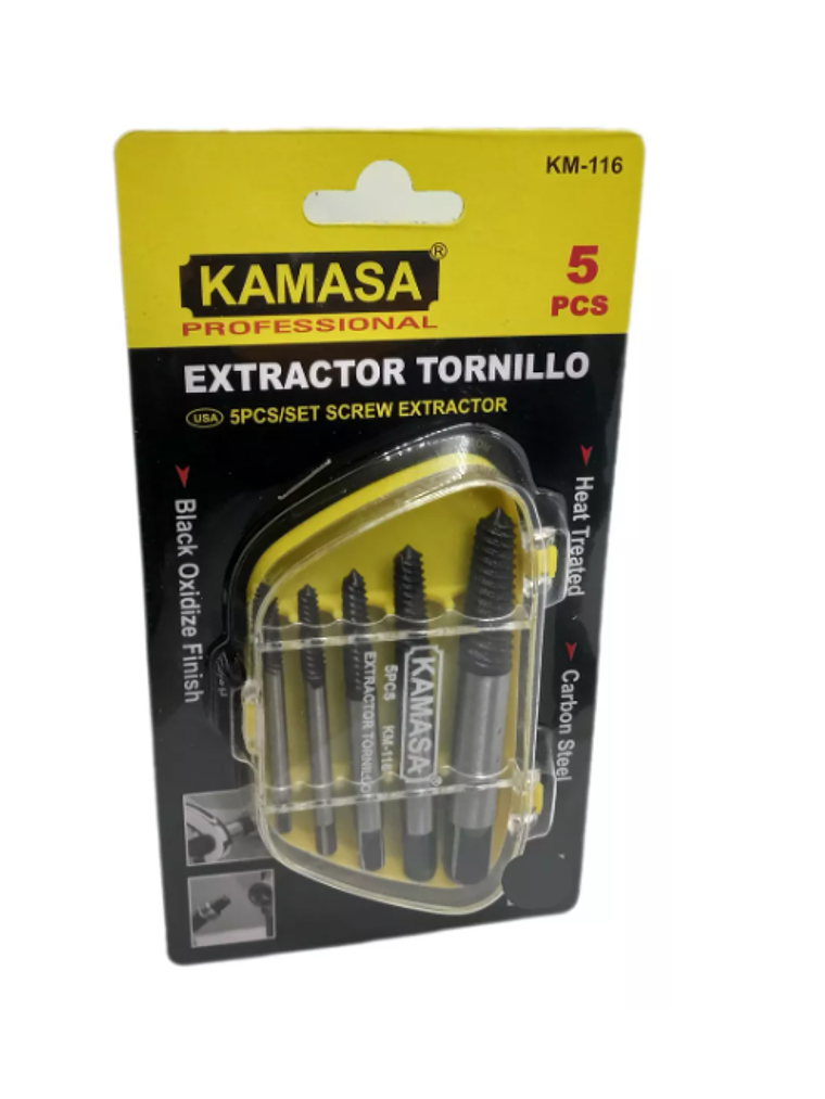 EXTRACTOR DE TORNILLOS SET 5 PIEZAS KAMASA 1
