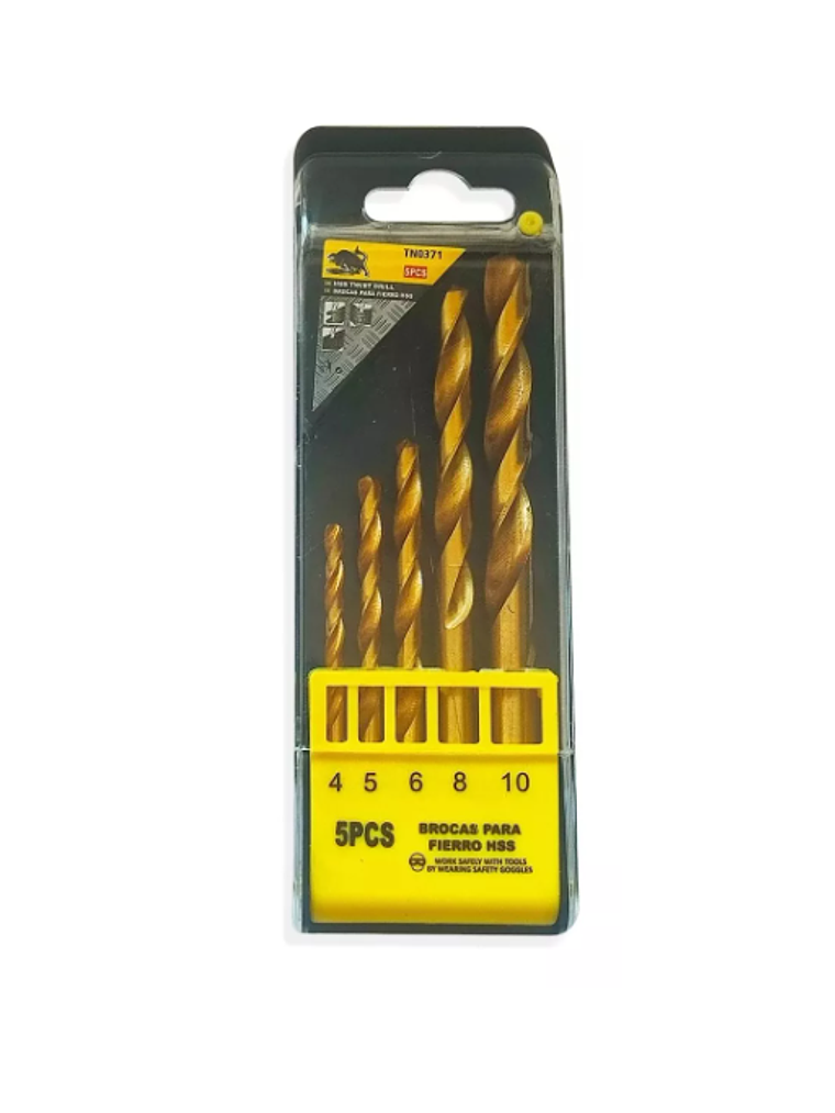 BROCAS PARA METAL SET 5 PIEZAS TORO NEGRO 1