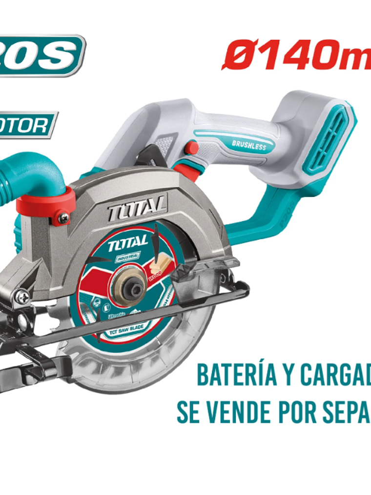 SIERRA CIRCULAR INALAMBRICA 5 1/2 140mm TOTAL 2