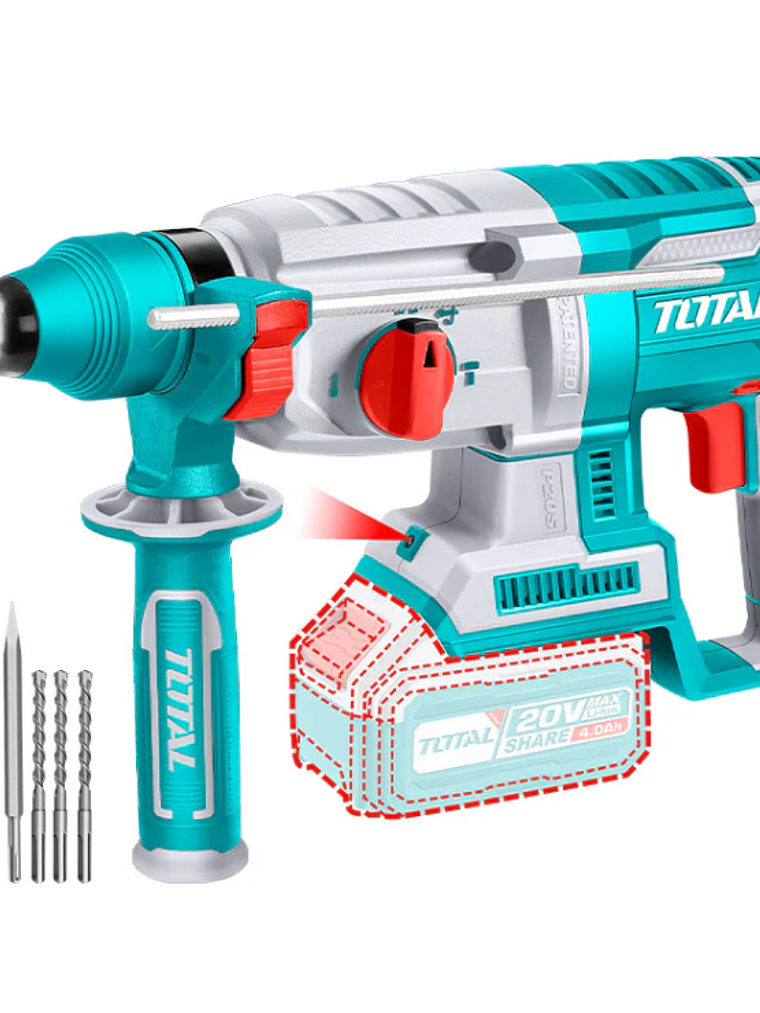 ROTOMARTILLO INALAMBRICO SDS PLUS 2.5J BL MOTOR 20V 1