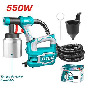 PISTOLA PINTAR ELECTRICA 550W TOTAL CON RECIPIENTE METALICO
