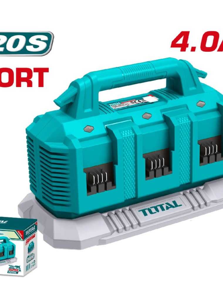 CARGADOR DE BATERIA 6 PUERTOS 20V 4am 1