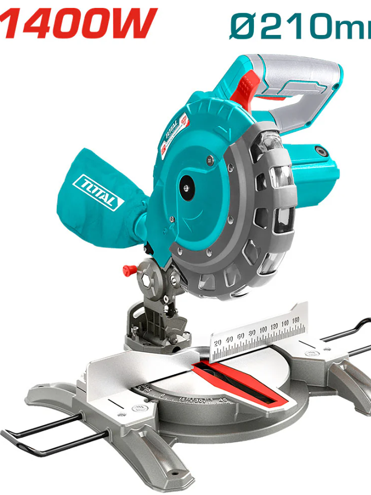 INGLETEADORA ELECTRICA TOTAL 210mm. 1400W + ACCESORIOS 1