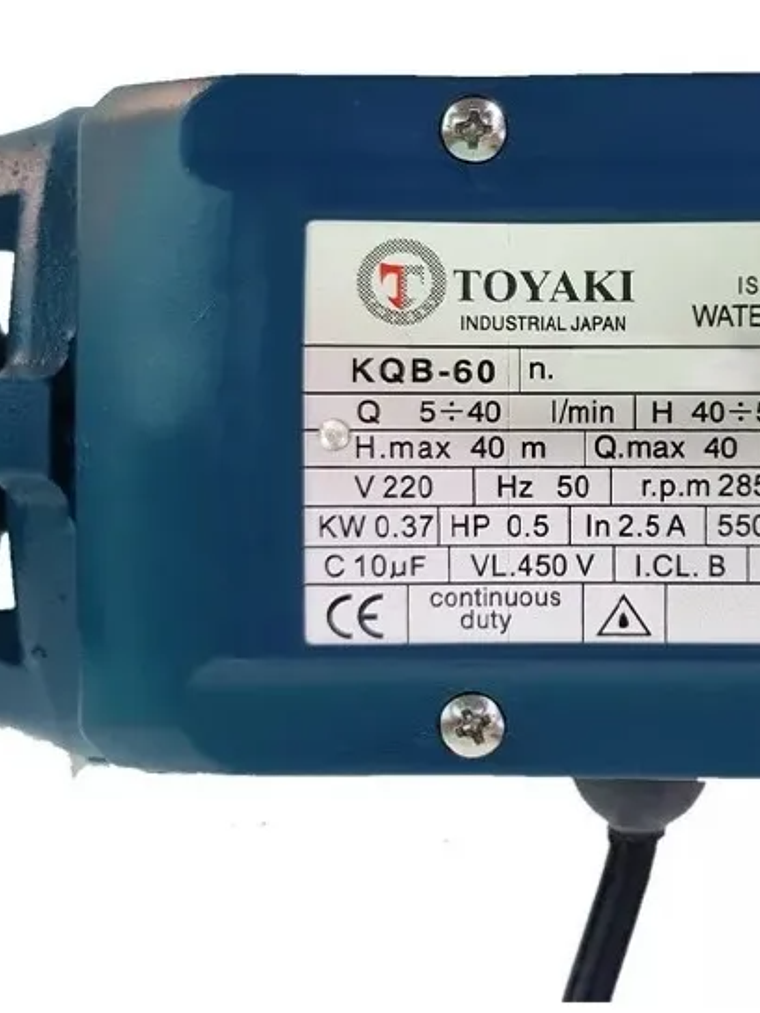 BOMBA DE AGUA 0.5 HP TOYAKI 3