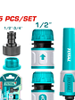 SET 5 CONECTORES RAPIDOS DE MANGUERA - TOTAL - Miniatura 2