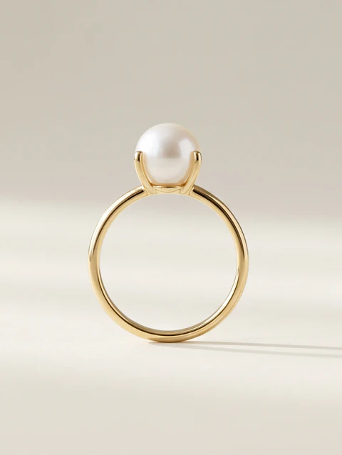 Pearl Engagement Ring 17