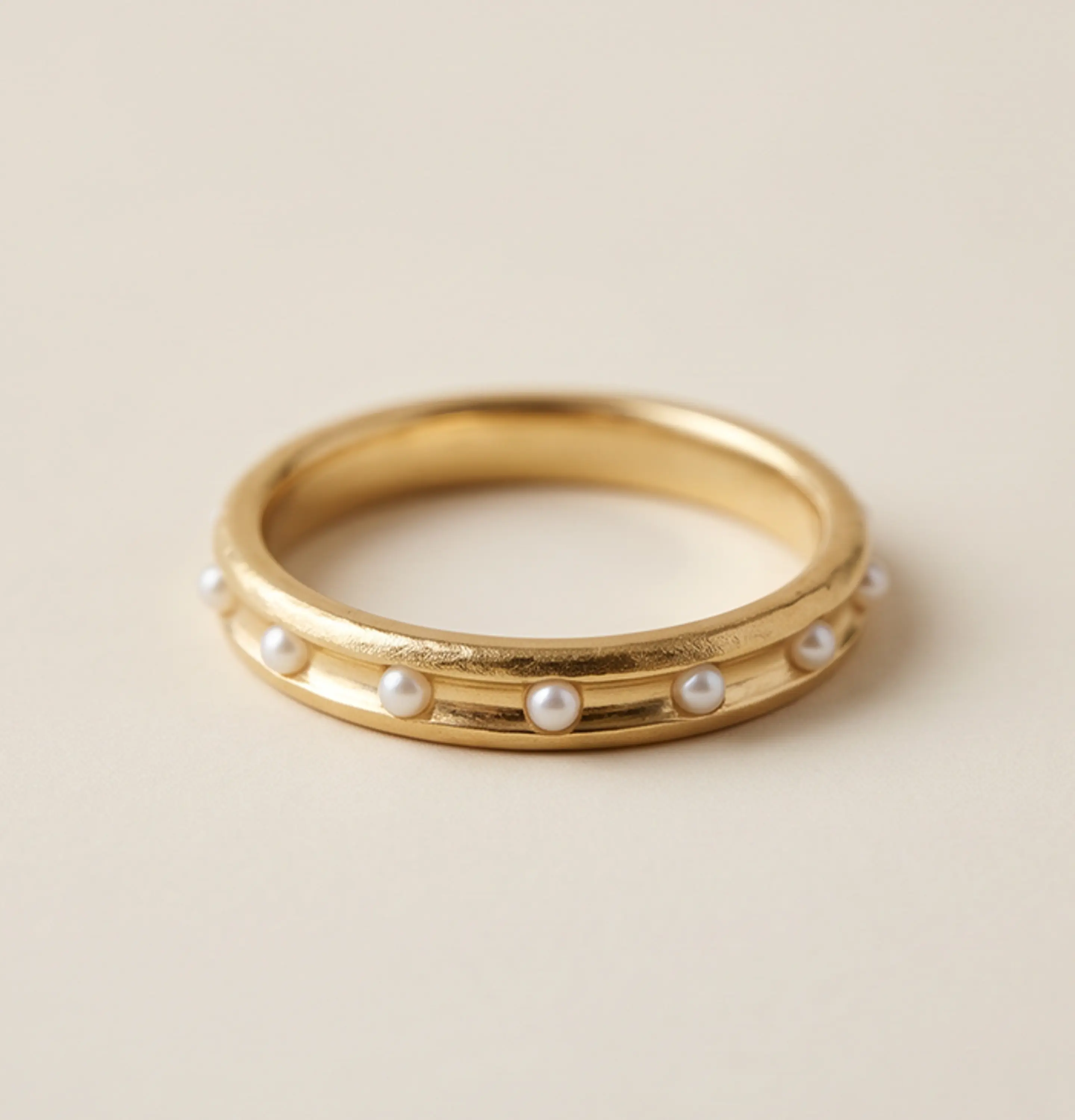 Pearl Wedding Band 18 1