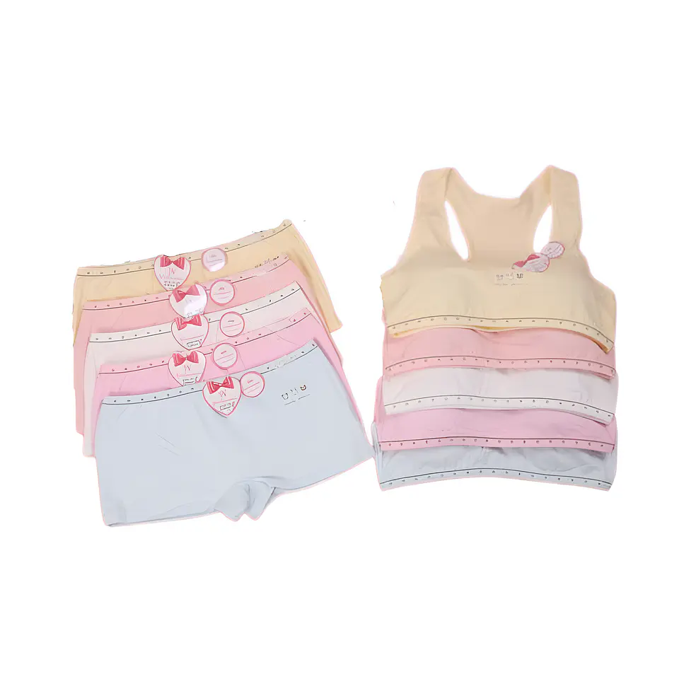 Conjunto de peto para niña de algodón  1