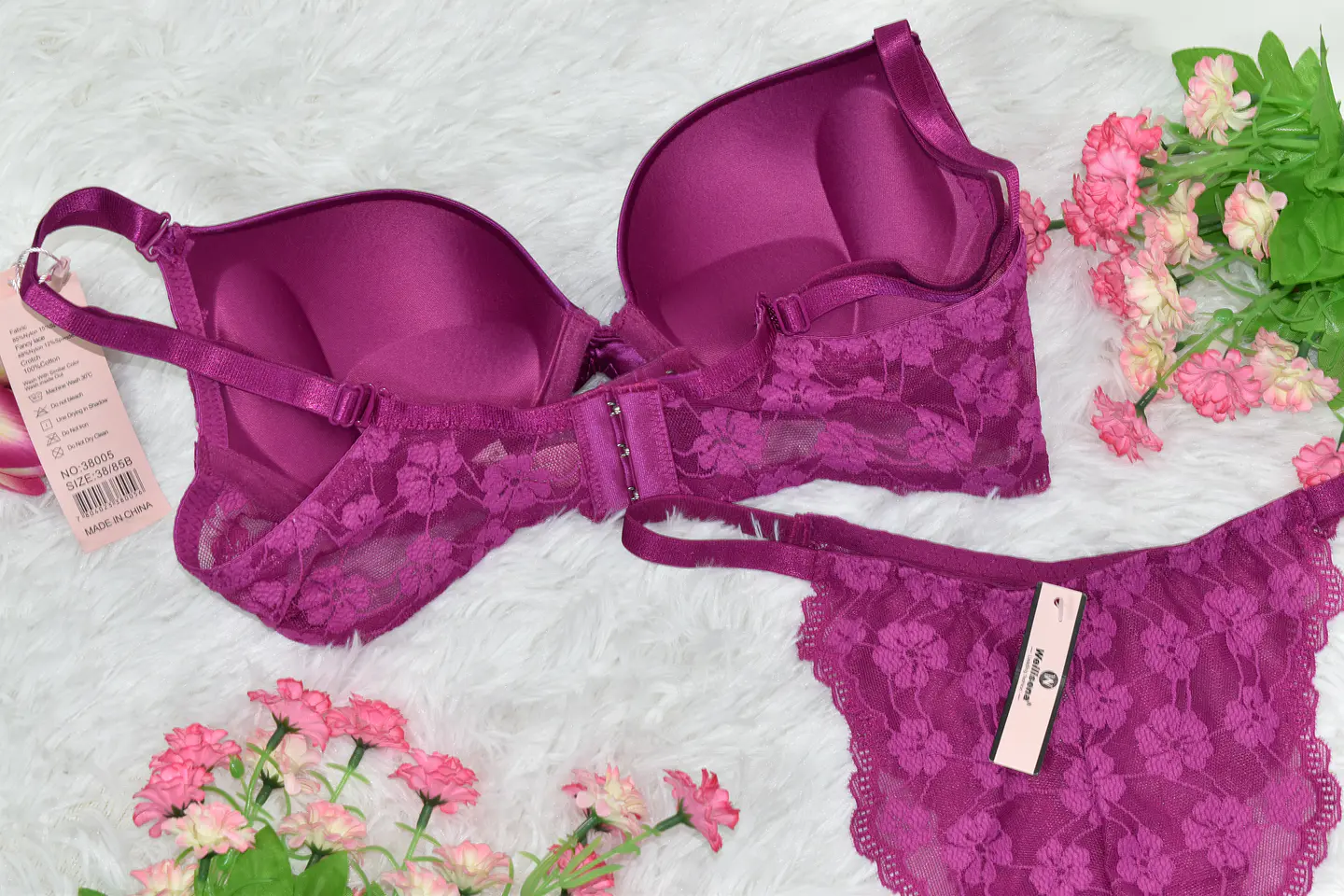 Conjunto de ropa interior con encaje Copa B 4