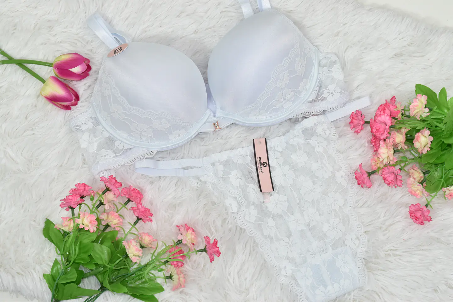 Conjunto de ropa interior con encaje Copa B 5