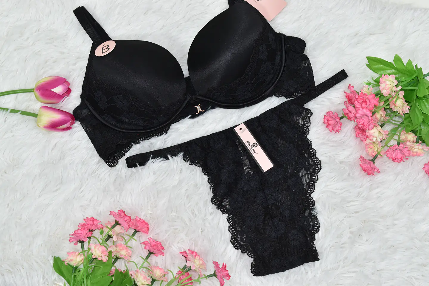 Conjunto de ropa interior con encaje Copa B 7