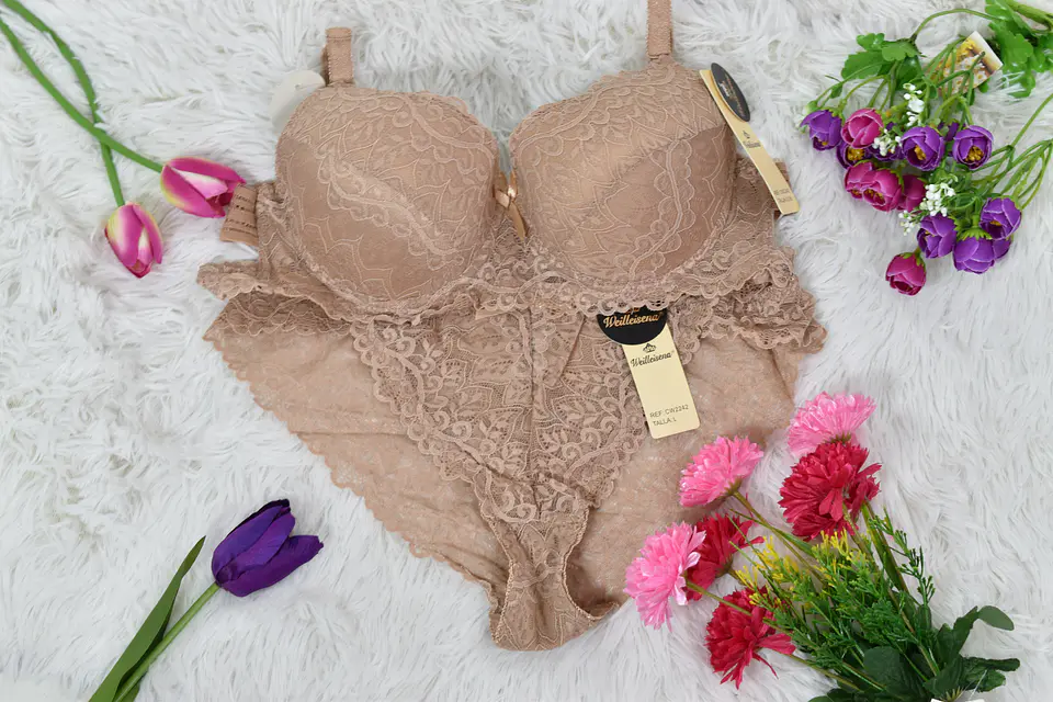 Conjunto de brasier y panty de encaje  3